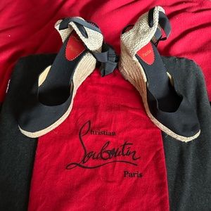 Christian Louboutin red bottom wedges